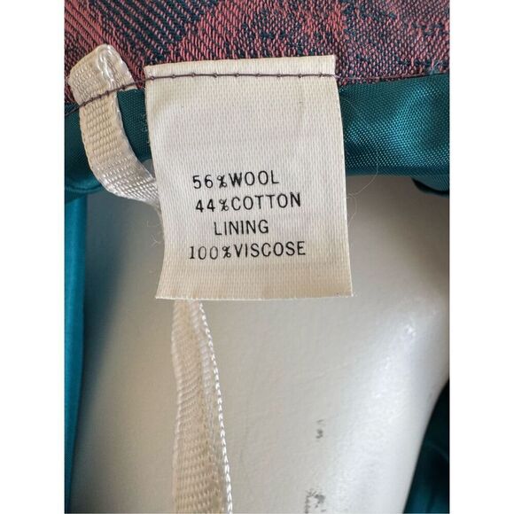 Geiger Austria skirt 42 M Actez pink boho midi European wool tribal high waisted - Picture 6 of 6